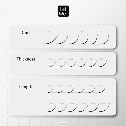 Lash Extensions "Excellent" - LE MAT - 20 Reihen