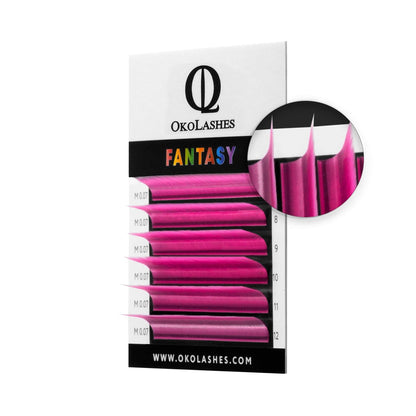 Lash Extensions Fuchsia MIX - OKO LASHES - 6 Reihen