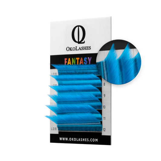 Lash Extensions NEON Blue MIX - OKO LASHES - 6 Reihen